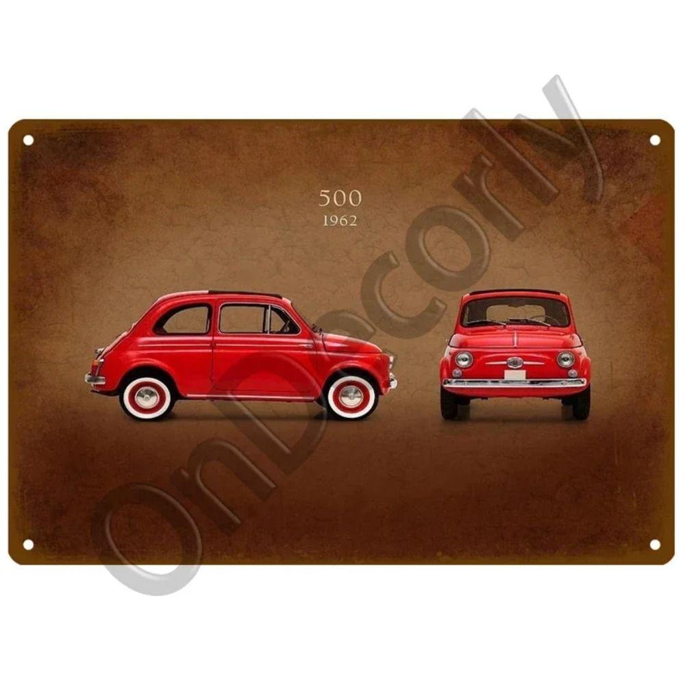 Металлическая вывеска для гаража FIAT, Настенный декор с логотипом автобренда 20x30см