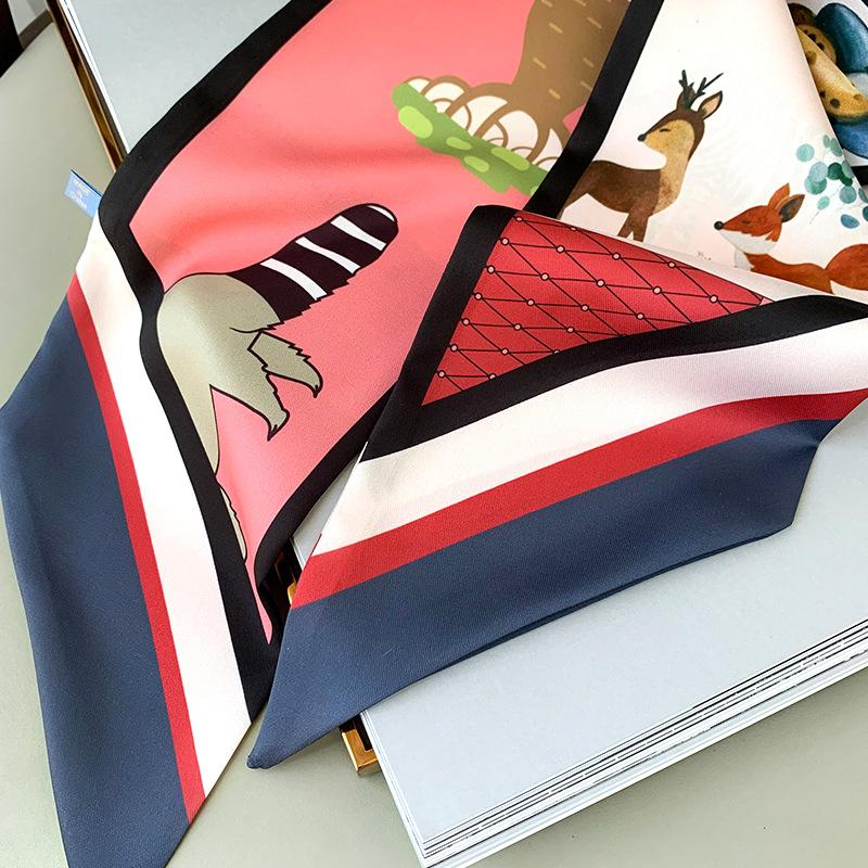 Тонкий и узкий шелковый шарф в стиле ретро, ​​женский декоративный остроконечный шарф, сумка-перевязка, пояс для волос, лента, шарф