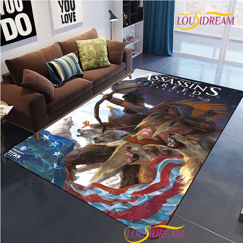 Игра A-Assass C-Creed Ковер для гостиной спальни Коврики Дверь Кухня Детский Нескользящий Коврик для пола Подарок на день рождения реквизит для фотосъемки Ковер