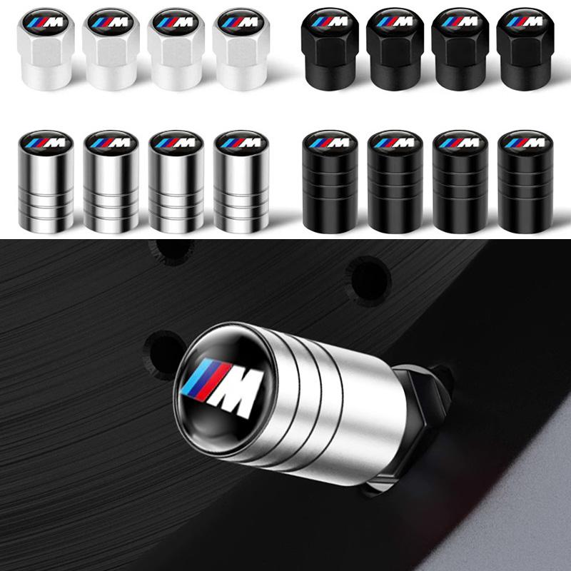 For BMW M Emblem E46 E36 E34 F10 E90 F30 E60 F30 E53 E30 E92 E87 Car Wheel Tire Valve Caps 4Pcs Metal Stem Cover npdf01