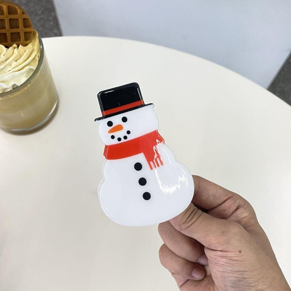 Christmas Snowman Santa Claus Christmas Tree Grab Clip Hair Claw Colourful Hat Small Shark Clip Hair Clip Gift Hair Accessories