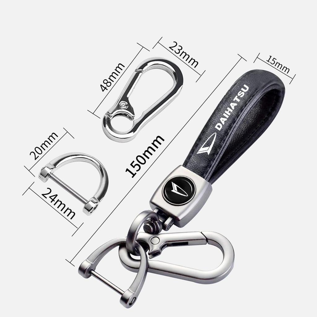 Genuine Leather Car Key Car Accessory [MONGAI] Keychain, Ring, (Daihatsu)