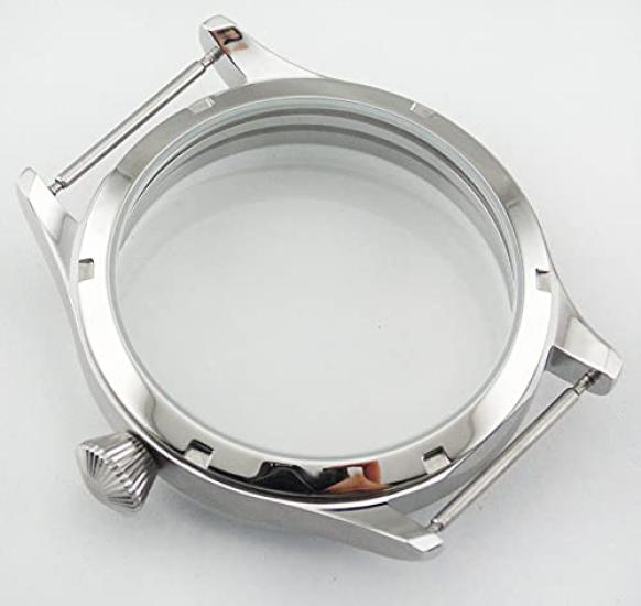 44MM Stainless Steel Watch Case Shell for Seagull Mechanical Watch ST3600/3621 6497/6498