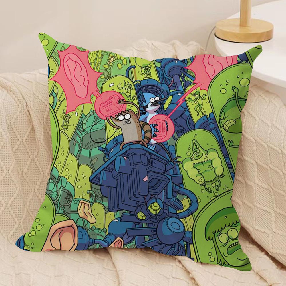 RRegular SShow Cushion Cover Soft Plush Fabric DoubleSided Printed Sofa Cushion Cover for All Seasons Home Decor Gift