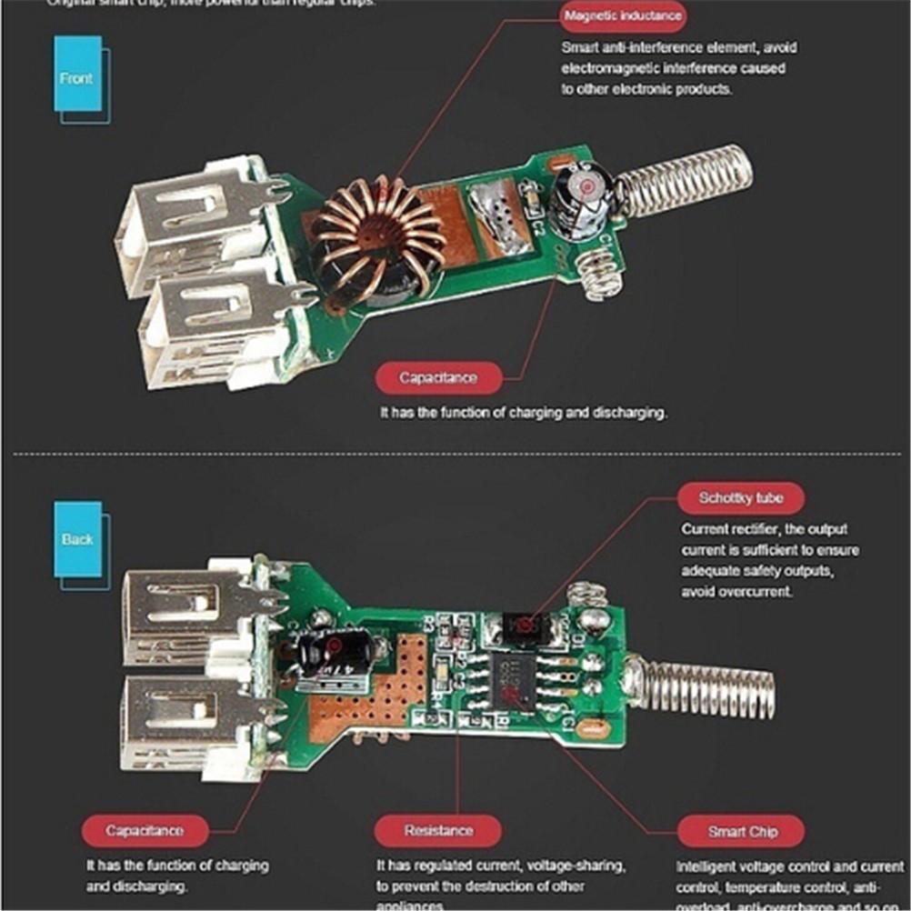 DC 3.1A портативное мини 2-портовое USB универсальное быстрое автомобильное зарядное устройство для телефонов ноутбуков