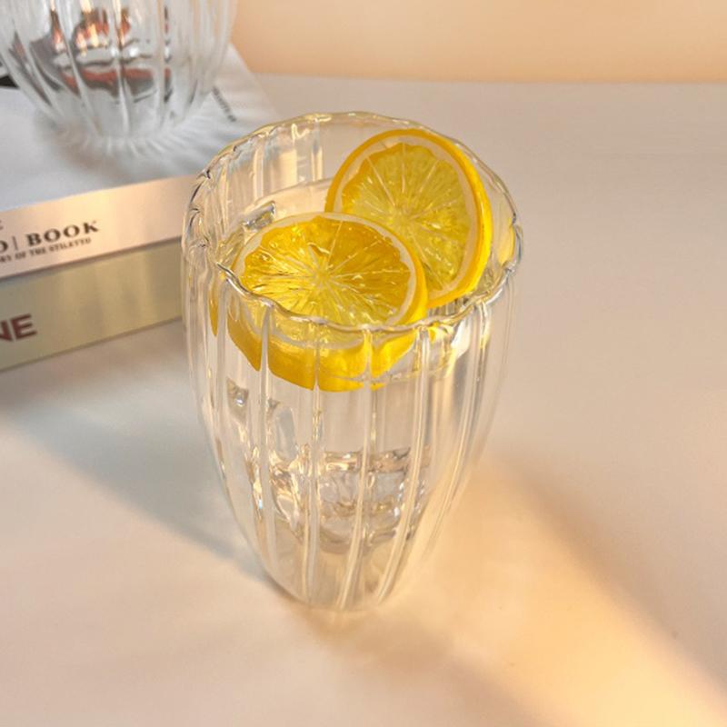 250-450 мл Двойная стеклянная чашка Прозрачная термостойкая кофейная чашка Чай Молоко Соковая кружка Домашняя пивная кружка Стакан для воды Посуда для напитков