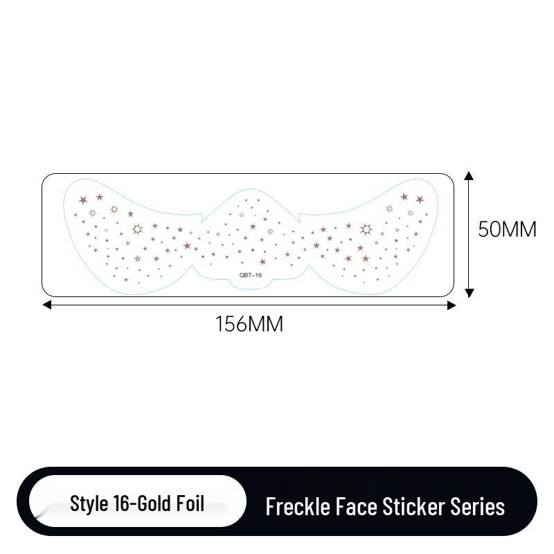 Gold & Silver Glitter Waterproof Christmas Freckle Tattoo Stickers for Party Makeup