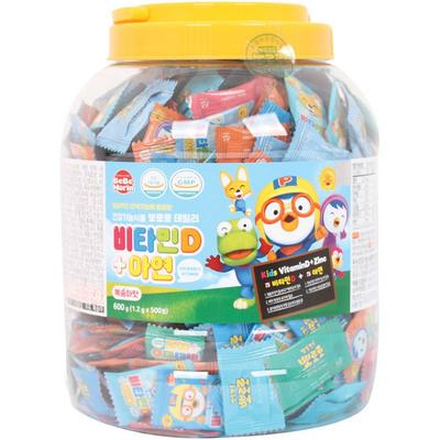 Pororo Daily Vitamin D Plus Zinc 600 г, 500 таблеток, 1 шт.