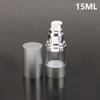 15/30/50Ml Uv Silver Lotion Bottle Empty Vacuum Pump Bottles Portable Facial Cream Foundation Airless Bottle Cosmetics Spray