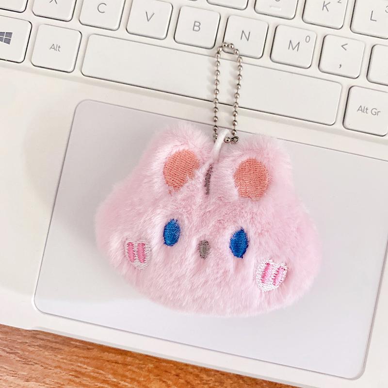 Cute Animal Keychains Plush Rabbit Frog Cat Doll Keychains For Car Keys Accessories Kawaii Small Bear Plush Keychain On Backpack