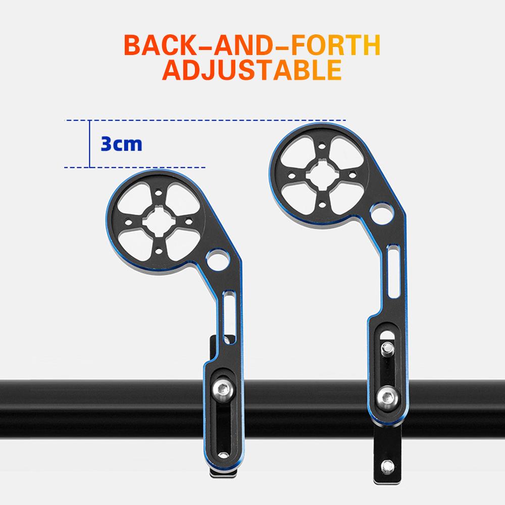 Bicycle Computer Mount Adjustable Out Front Bike Handlebar Mount Holder with Camera Adapter Light Holder for Garmin for