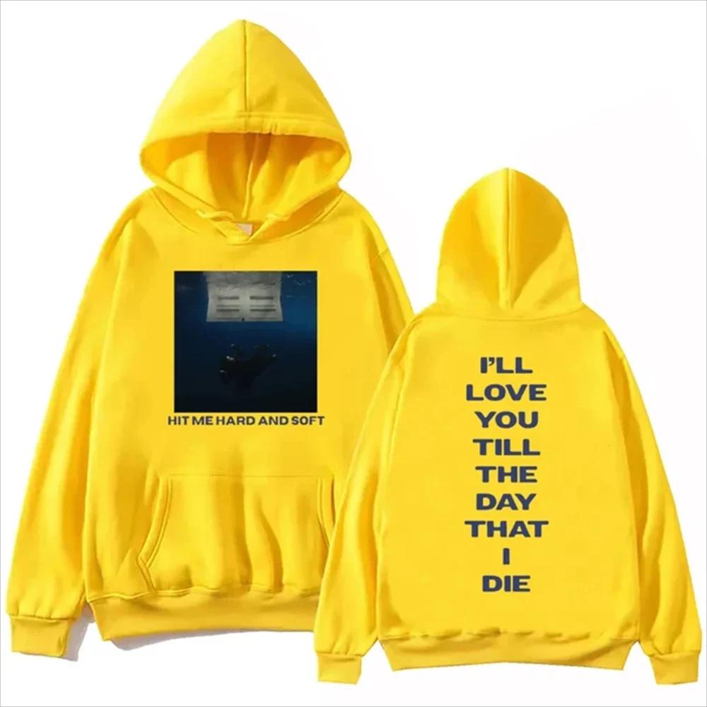 Худи Billie Hit Me Hard and Soft 2024 Tour Харадзюку Повседневный Хип-хоп Уличная одежда Каваи Женские толстовки 2024 Женские пуловеры