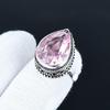 Pink Kunzite Gemstone Ring, 925 Sterling Silver Jewelry, Handmade Ring, Pink Kunzite Statement Silver Ring, Birthday Gifts For Wadding