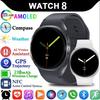 Новые умные часы Watch 8 Mini с GPS-трекером для мужчин, 360*360 AMOLED-экран, Bluetooth-звонки, водонепроницаемые, для здоровья, мужские, в качестве подарка на праздник