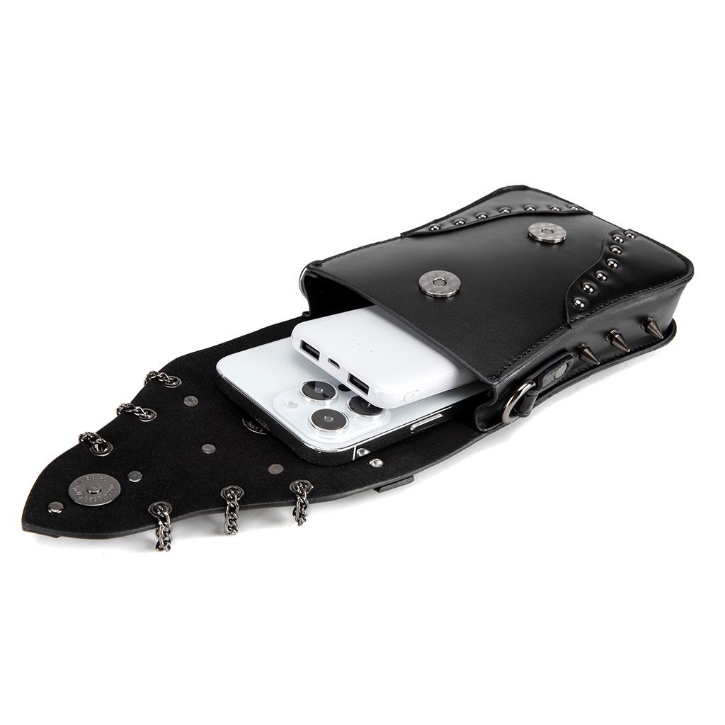 Европейская и американская панк-сумка через плечо из ПУ кожи с заклепками и цепочкой