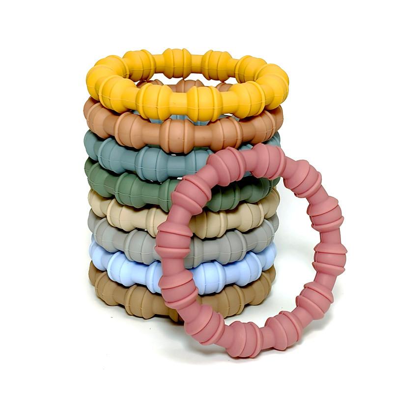 1/9pcs Baby Silicone Teether Children's Bracelet Baby Teething Stick Children's Oral Muscle Trainer Biteable Water Boiler