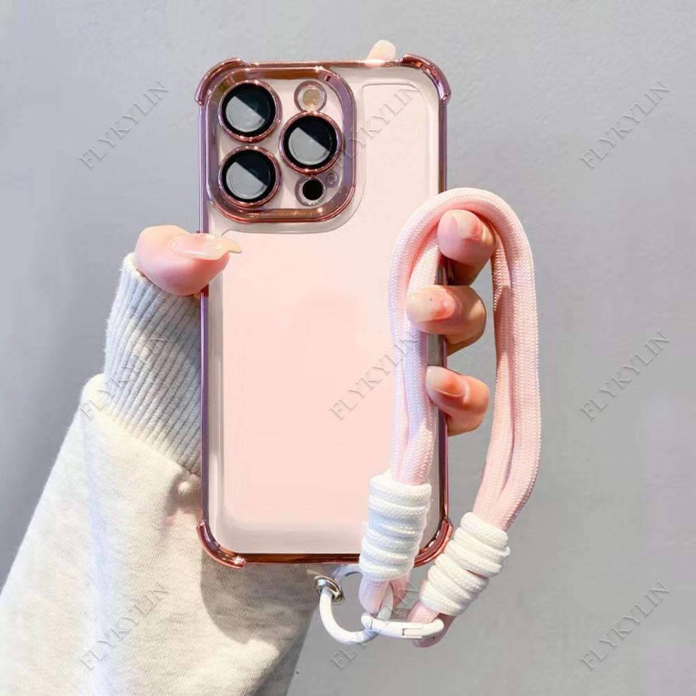 Shockproof Magnetic Bracket Phone Case For Xiaomi Redmi 14C 13 13C 12 12C 10 10 With Lanyard Soft Back Cover