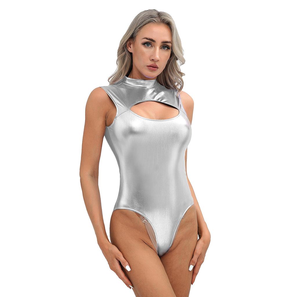 Женский комбинезон без рукавов с вырезом спереди, купальник для вечеринки у бассейна, купальник для ночного клуба, костюм для выступлений