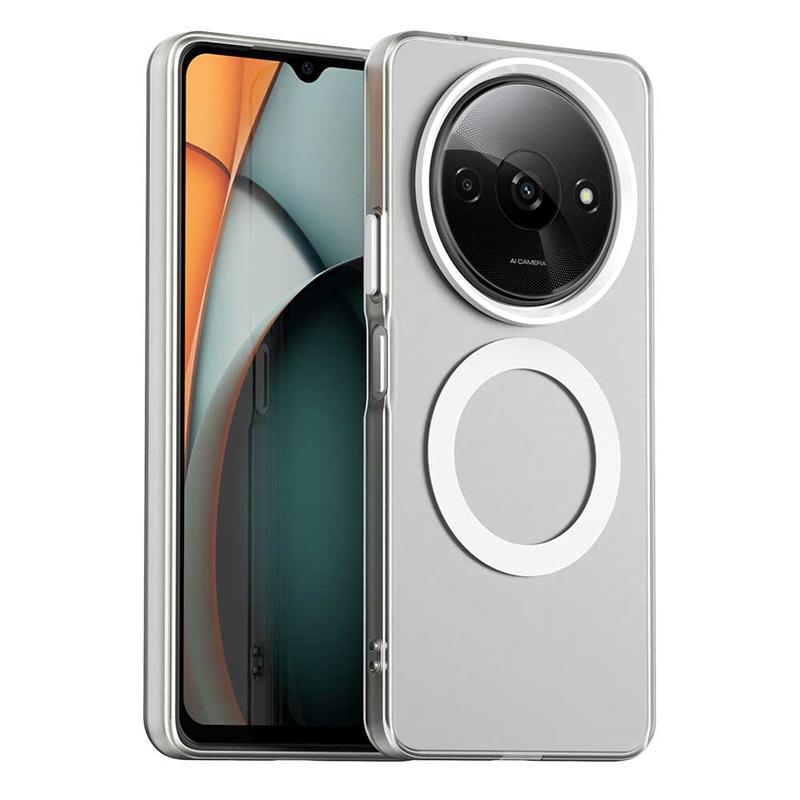 Прозрачный чехол для Xiaomi Redmi A3 Чехол для Redmi A3 A3X Магнитная адсорбция Беспроводная зарядка Полная задняя крышка для чехла Redmi A3