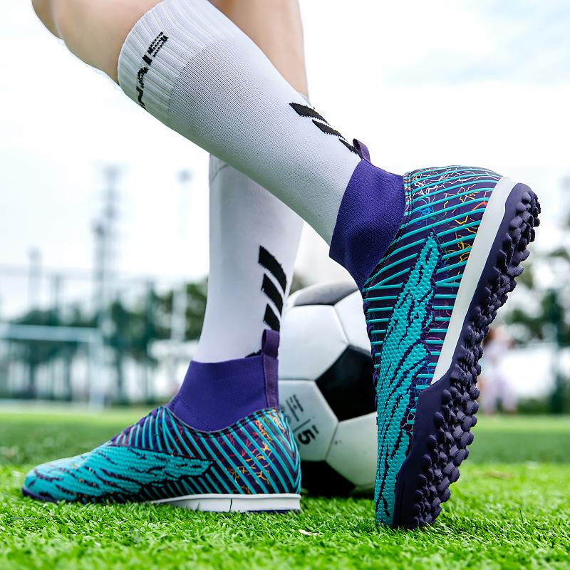 35-48 высокие футбольные бутсы, резиновые молодежные кроссовки с короткими ногтями, футбольные тренировочные кроссовки, детские футбольные бутсы с искусственным газоном