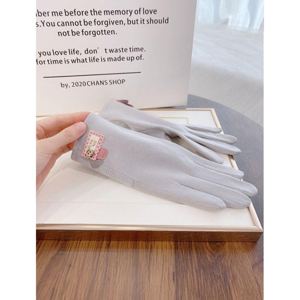 Cotton Breathable Cotton Gloves Thin Anti-Slip Gloves Fashion Sun Protection Gloves Driving