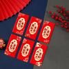 6Pcs Chinese Wedding Red Envelopes Bronzing Chinese Letter Print Lucky Money Cash Packets Wedding Festive Celebration Gift