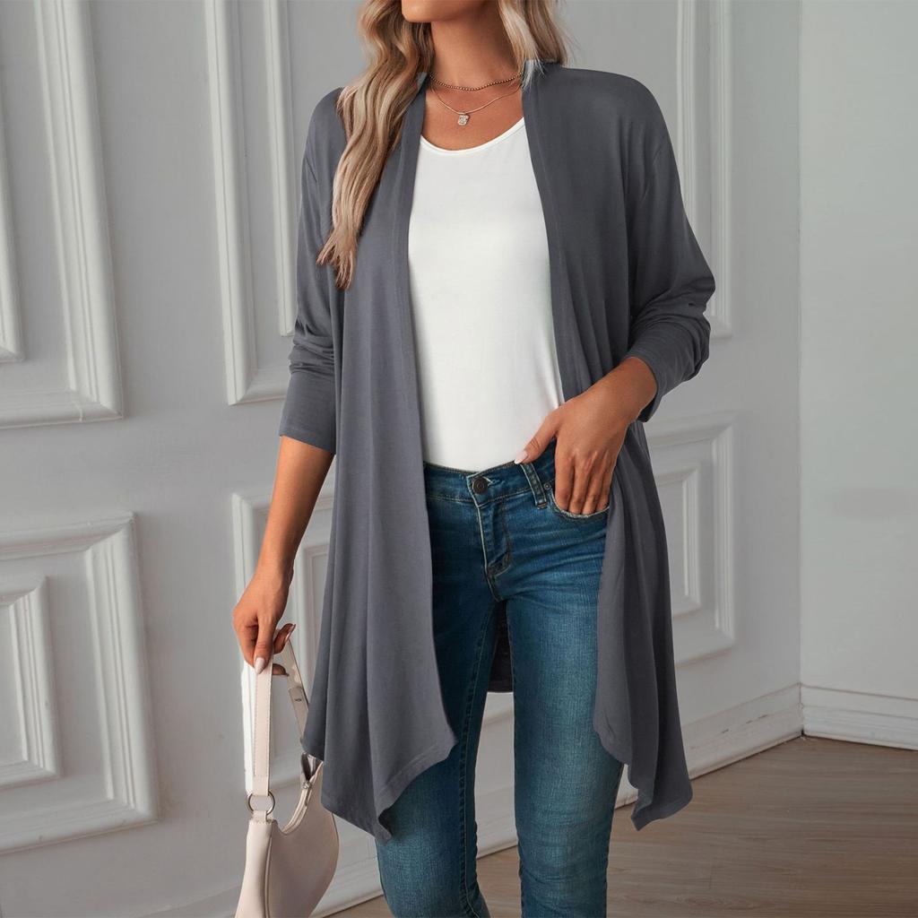 Women's Lightweight Cardigan Sweaters Open Front Long Sleeve Casual Loose Thin Cardigans