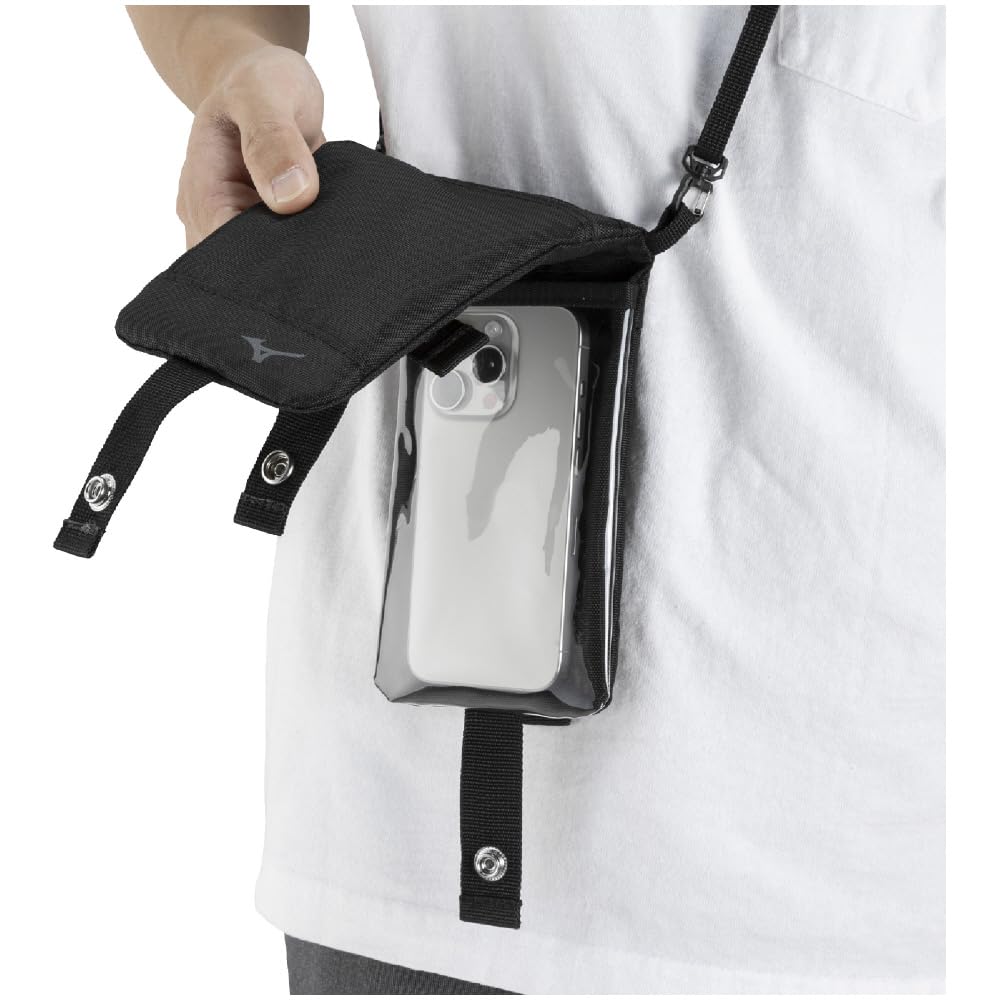 Mizuno Спортивная сумка для смартфона Live, черная, для бейсбола/софтбола, сумка, чехол,