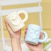 Korean Version Ins Embossed Flower Ceramic Cup Cute Girl Heart Mug Design Sense Water Cup Women's Cup Coffee Cup