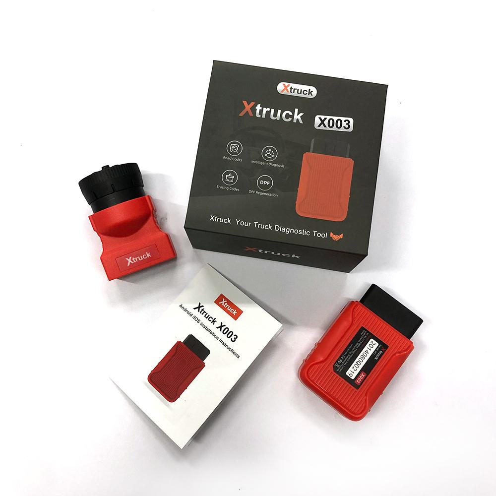 Xtruck X003 Сканер OBD для грузовиков большой грузоподъемности с 9-контактным и 16-контактным интерфейсом, совместимость с Android/iOS для Volvo Cummins Scania