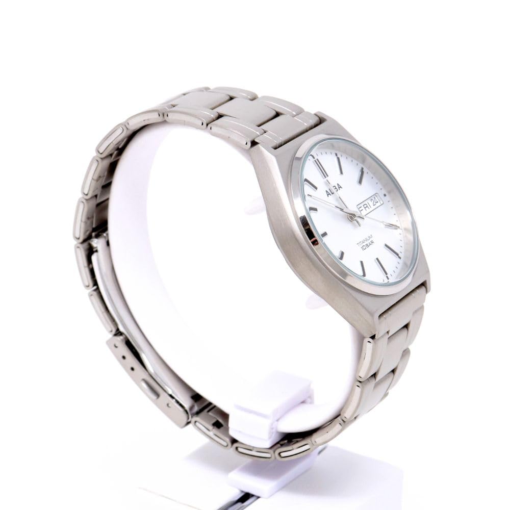 Часы Seiko Watch Alba, кварцевые, титановые, водонепроницаемые, для повседневной жизни, аналоговые, SEIKO ALBA, мужские (10 АТМ) (титан (AEFJ412))