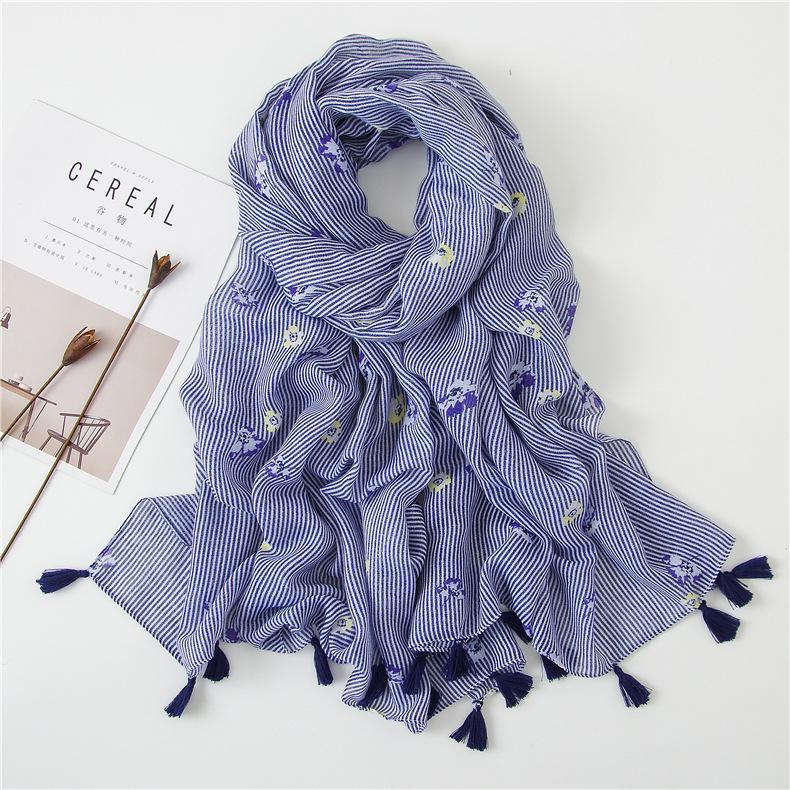 New Fashion Summer Women Scarf Bohemia Flower Beach Hijab Shawls and Wraps Female Foulard Echarpe Designer Pashmina Bandana