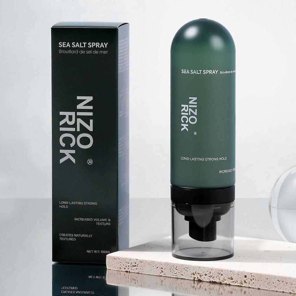 Sea Salt Spray, Natural Textured Finish Sea Salt Spray for Hair, Volumizes & Texturizes, Light & Non-Greasy, Men's Texturizing Surf Spray, Ideal for A