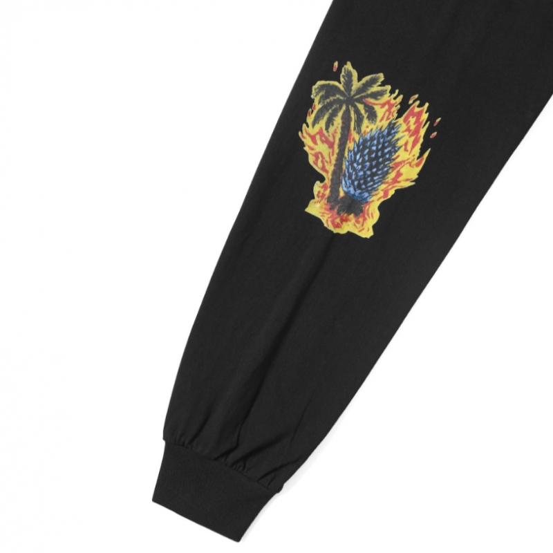 ThiSiSneverthat Burning Palm Tree LS Tee Off черный