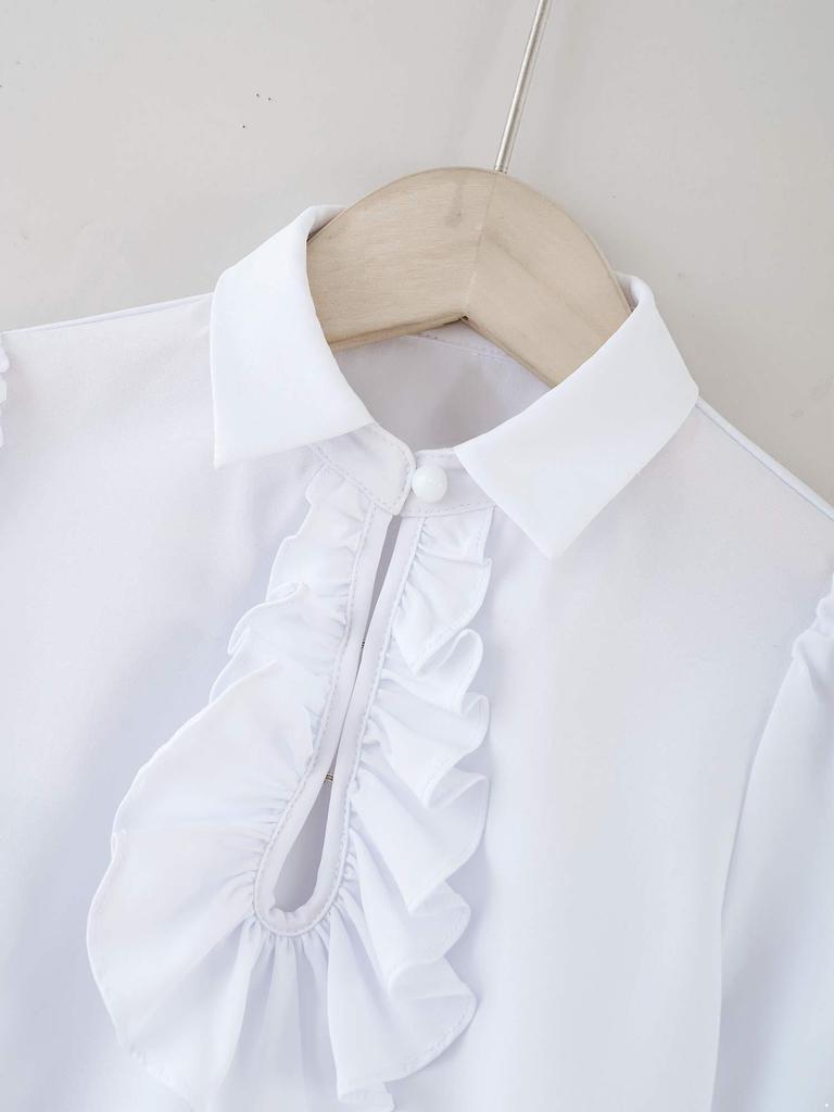 Рубашка в стиле Ренессанс для мальчиков с длинными рукавами, кружевными манжетами, застежкой на пуговицы спереди, однотонный винтажный костюм