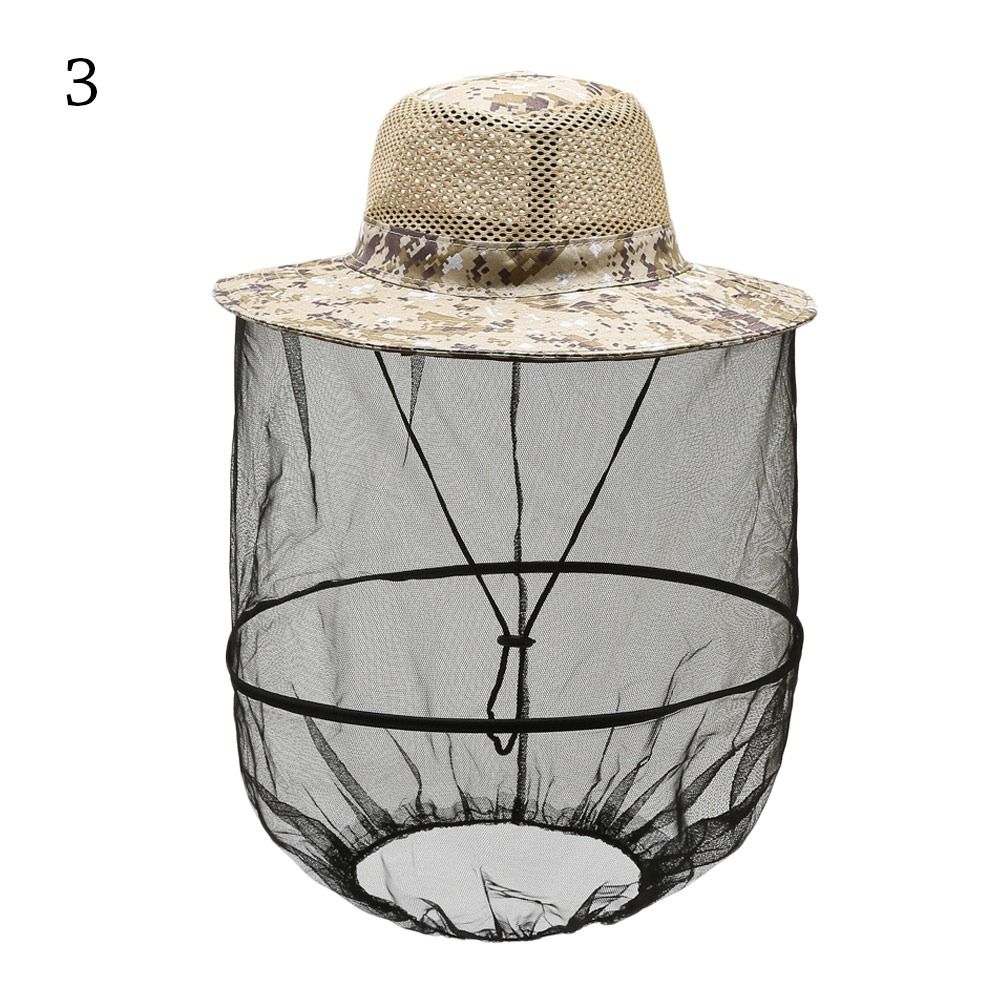 Foldable Fishing Sun Cap Outdoor Sunscreen Insect Proof Cap Summer Bucket Hat  for Men Women