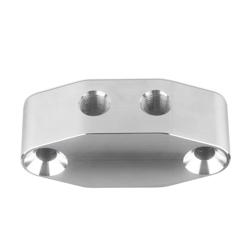 Переходная пластина линии подачи масла LS TWIN TURBO DUAL 90 градусов 18 дюймов NPT LS1 Комплект LSX Порт LS3 прямоугольный