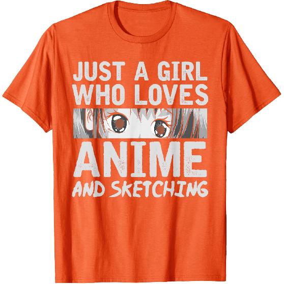 Japanese Manga Drawing Otaku Gift Anime Girl T-Shirt