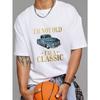 Белая футболка с изображением классического автомобиля и винтажного грузовика "Я не старый, я - классика" для мужчин, размер S. Повседневная одежда для прогулок и любителей ретро-стиля.