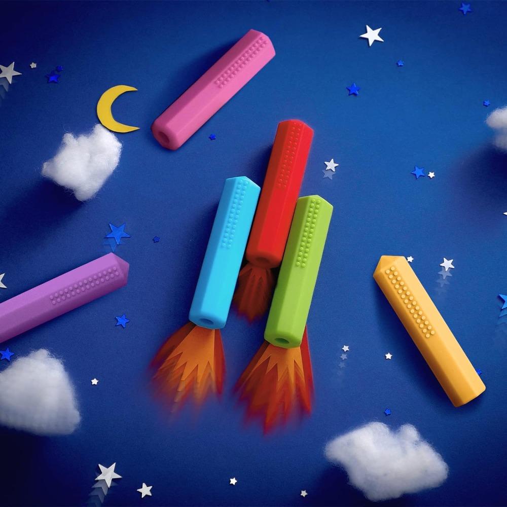 Chewable Pencil Toppers 65*15 MM Autism Chew Toys Cute   Office