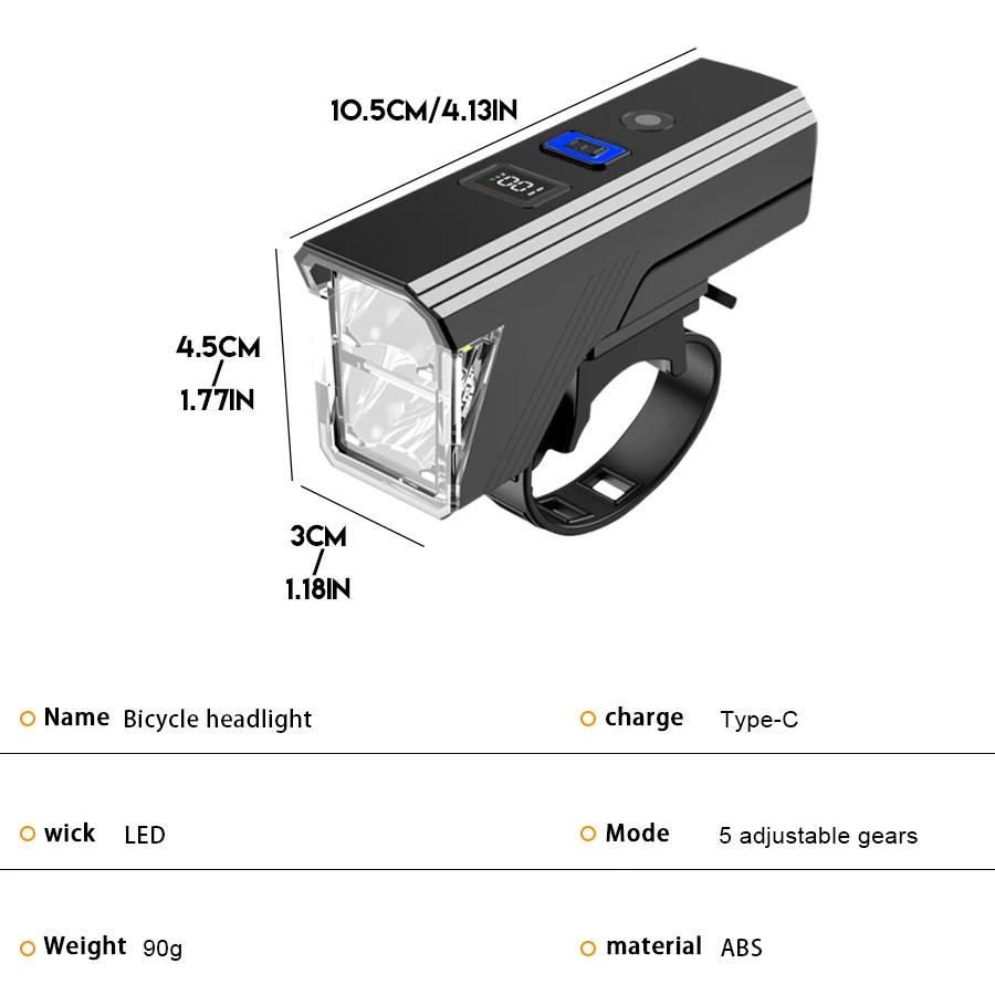 Новый светодиодный велосипедный фонарь с USB-зарядкой, передняя фара велосипеда с 5 режимами для катания, горного, шоссейного, для велолюбителей