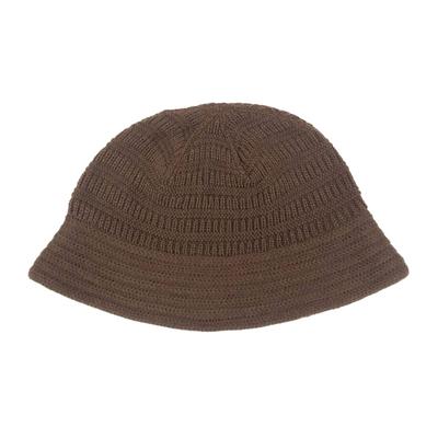 Базовая Энчи Акриловая Дробилка Вязаное Ведро Антибактериальная и Один Размер Подходит Коричневая Шляпа, Шляпа, Дезодорирующая, Все,