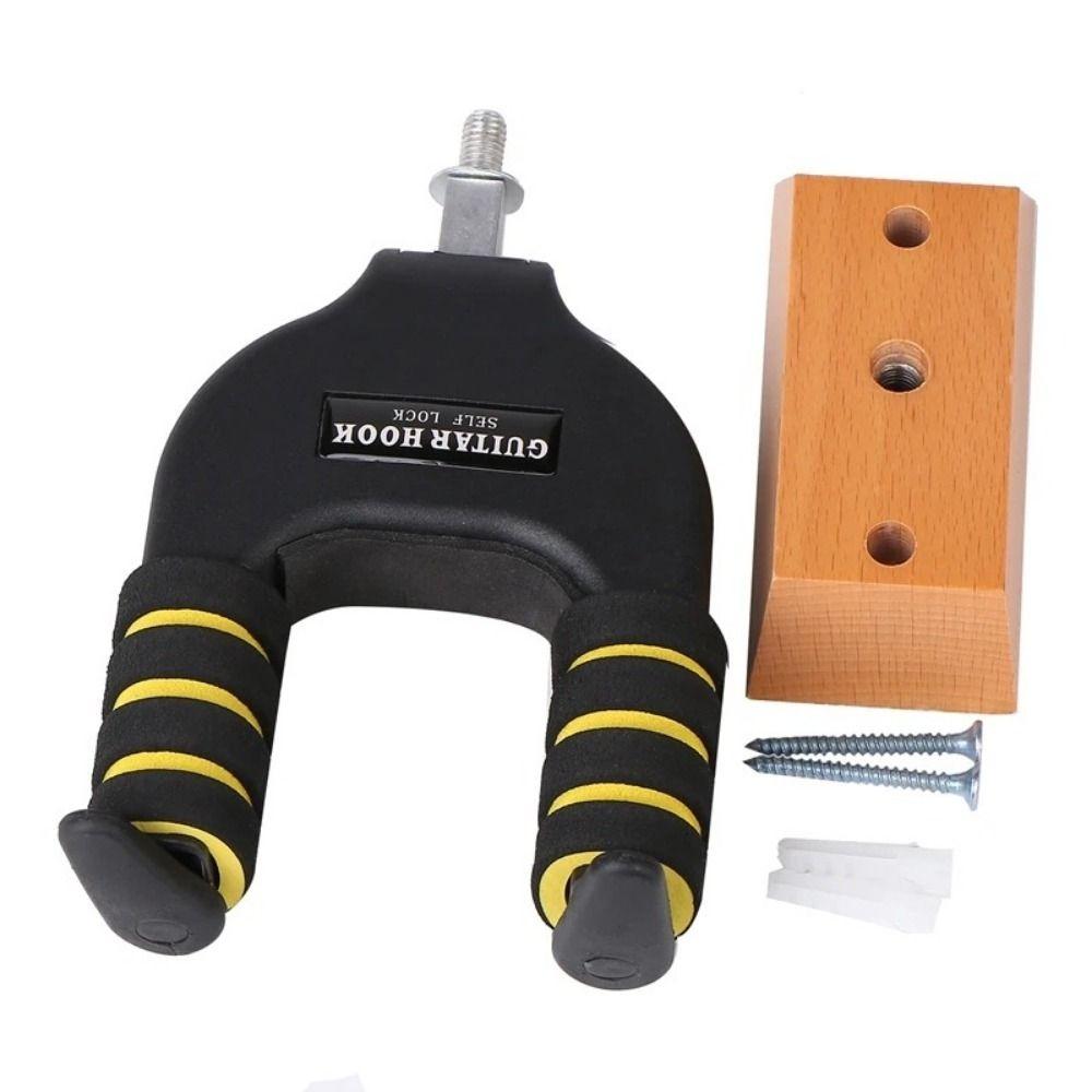Wooden Base Guitar Hanger Detachable Ukuleles Bracket Wall Mount Stand  Electric Bass