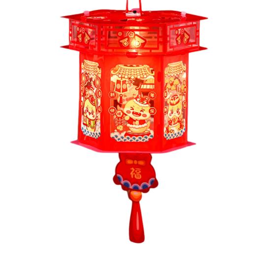 Комплект фонарей на год Змеи с шестом для детей, портативный, своими руками, ручной, мультяшный, светодиодный фонарь в виде змеи, украшение для китайского Нового года и весеннего фестиваля