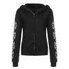 Женская винтажная готическая толстовка на молнии с длинным рукавом, пальто больших размеров