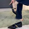 Темпераментные туфли Мэри Джейн на одинарном ходу женские увеличивающие рост из мягкой кожи ретро с мелким вырезом и острым носком пряжка-одинарная перемычка не утомляют ноги высокие каблуки