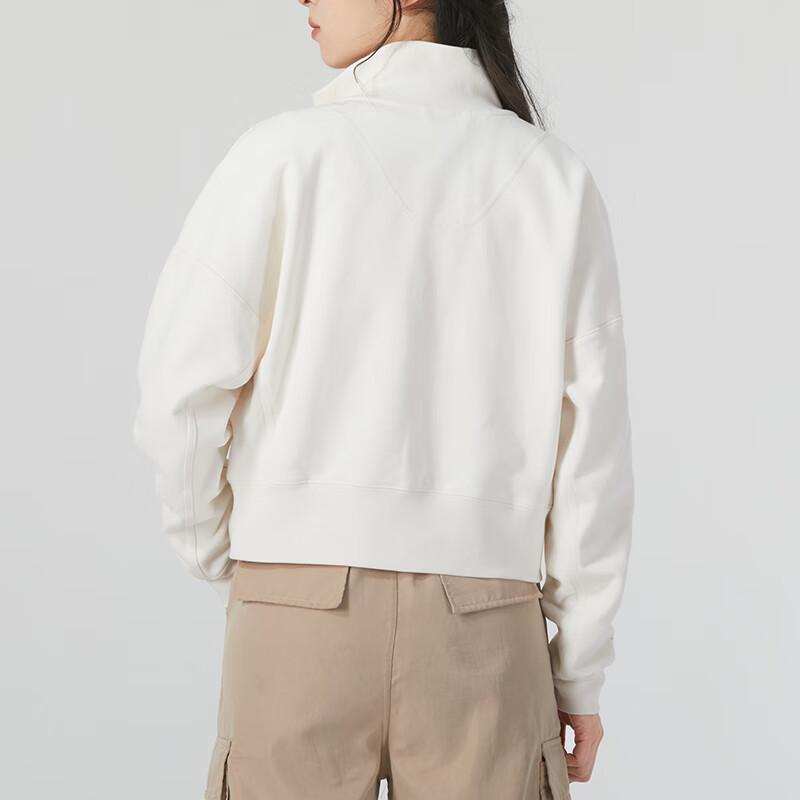 Adidas Однотонная женская куртка с длинным рукавом и логотипом, воротником-стойкой, белая IM8850