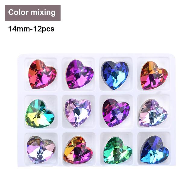 Разноцветный кулон в форме сердца, стеклянные бусины-бабочки, хрустальные подвески в форме звезды для женщин, изготовление ювелирных изделий, ожерелья, серьги, фурнитура