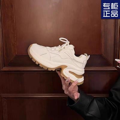 Корейская версия женских папиных туфель от Zhao Ruth увеличивает высоту новой толстой подошвы повседневной универсальной спортивной обуви tr