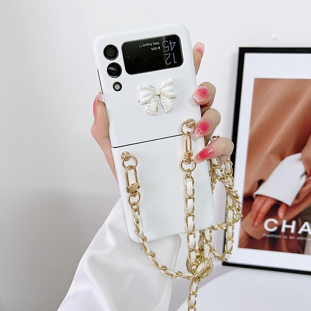 Регулируемый чехол для телефона со шнурком через плечо для Samsung Galaxy Z Flip 3 Zflip 4, складной чехол